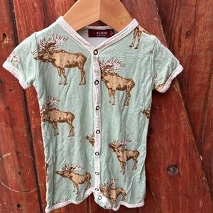 Moose shorts romper Milkbarn size 3-6 months